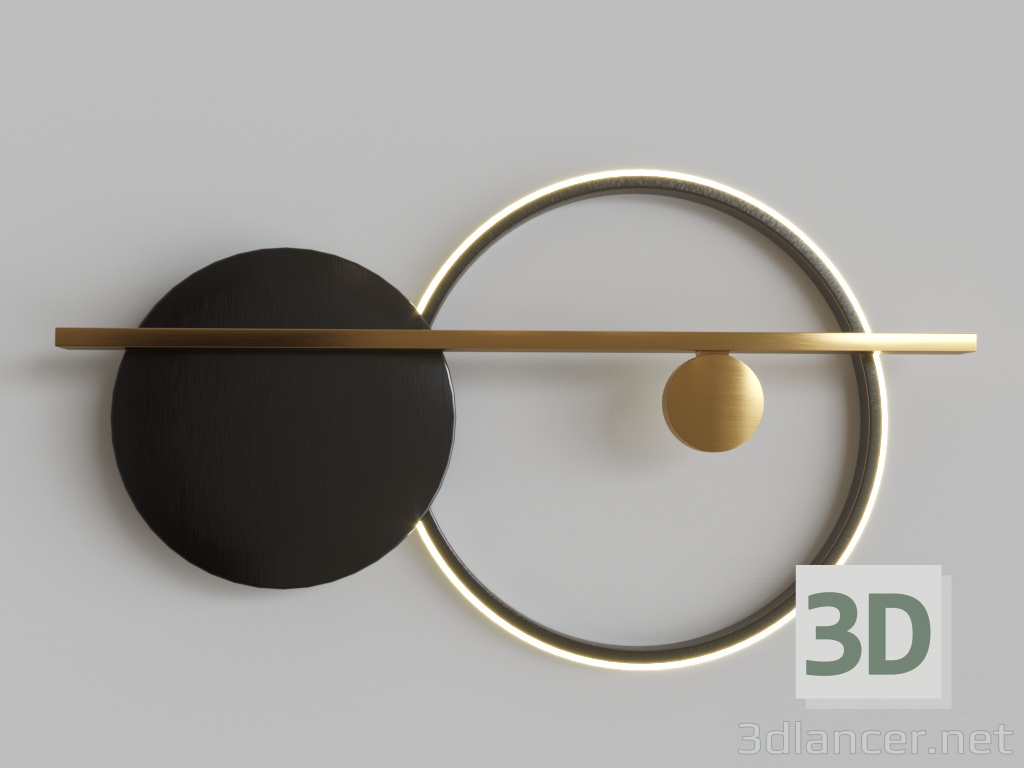 3d model Round Black 44.4680 - preview
