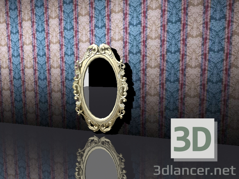 espejo de la vendimia 3D modelo Compro - render