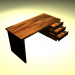 3d model Wooden table - preview