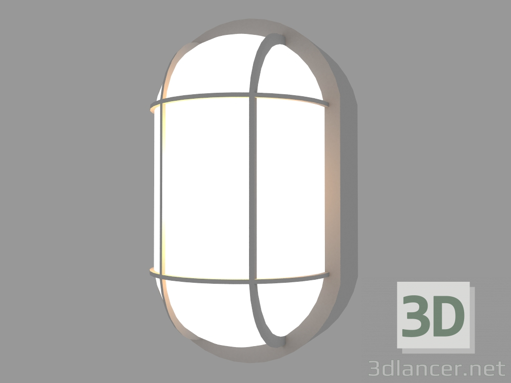modèle 3D Applique PLAFONIERE OVAL AVEC CAGE (S359G) - preview