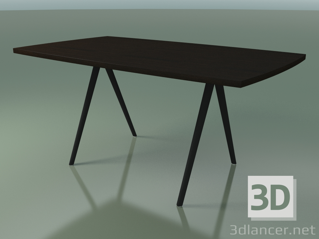 3D Modell Seifenförmiger Tisch 5431 (H 74 - 90x160 cm, 180 ° Beine, furnierte L21-Rache, V44) - Vorschau