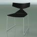 3d model Stackable chair 3702 (on a sled, Black, V12) - preview