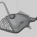 3d Angler fish model buy - render