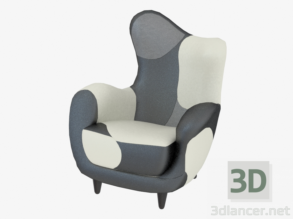 3D modeli Deri koltuk - önizleme