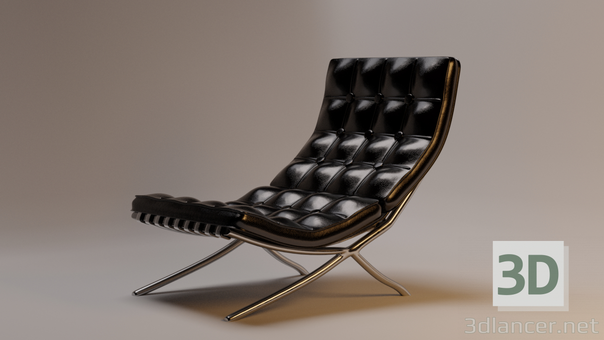 3d Chair Barcelona 3D - Кресло Барселона модель купить - ракурс