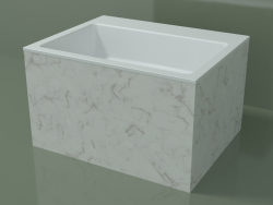 Tezgah üstü lavabo (01R132302, Carrara M01, L 60, P 48, H 36 cm)