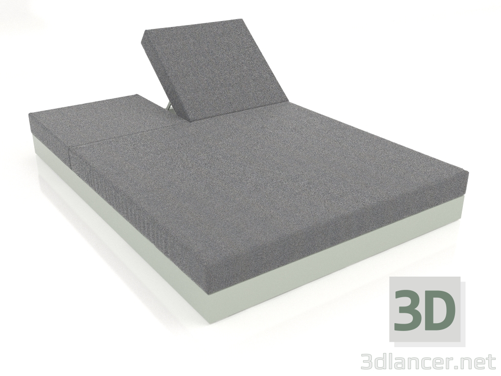 3d model Bed with back 140 (Cement gray) - preview