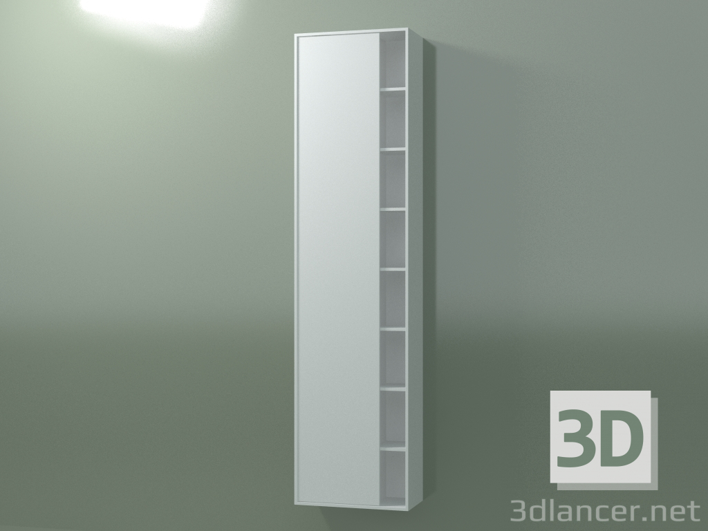 3D Modell Wandschrank mit 1 linken Tür (8CUCFCS01, Glacier White C01, L 48, P 24, H 192 cm) - Vorschau