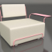 3 डी मॉडल दाहिने आर्मरेस्ट के साथ लाउंज कुर्सी (गुलाबी) - पूर्वावलोकन