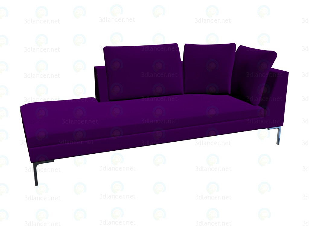 3D Modell Modulares Sofa (230 x 97 x 73) CH228LS - Vorschau