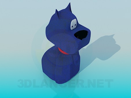 3d модель Синяя игрушечная собачка – превью