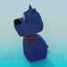 3D Modell Der blaue Hundespielzeug - Vorschau
