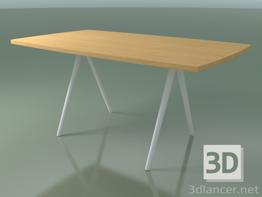 3D modeli Sabun şeklindeki masa 5431 (H 74 - 90x160 cm, bacaklar 180 °, kaplama L22 doğal meşe, V12) - önizleme