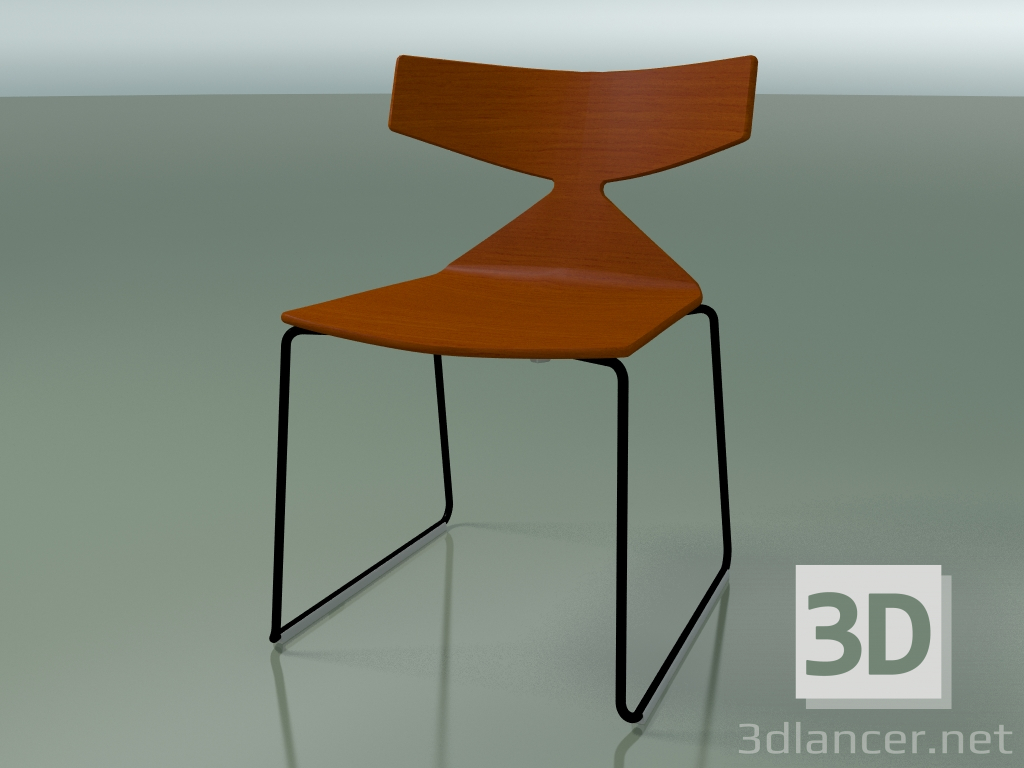 Modelo 3d Cadeira empilhável 3702 (em um trenó, laranja, V39) - preview