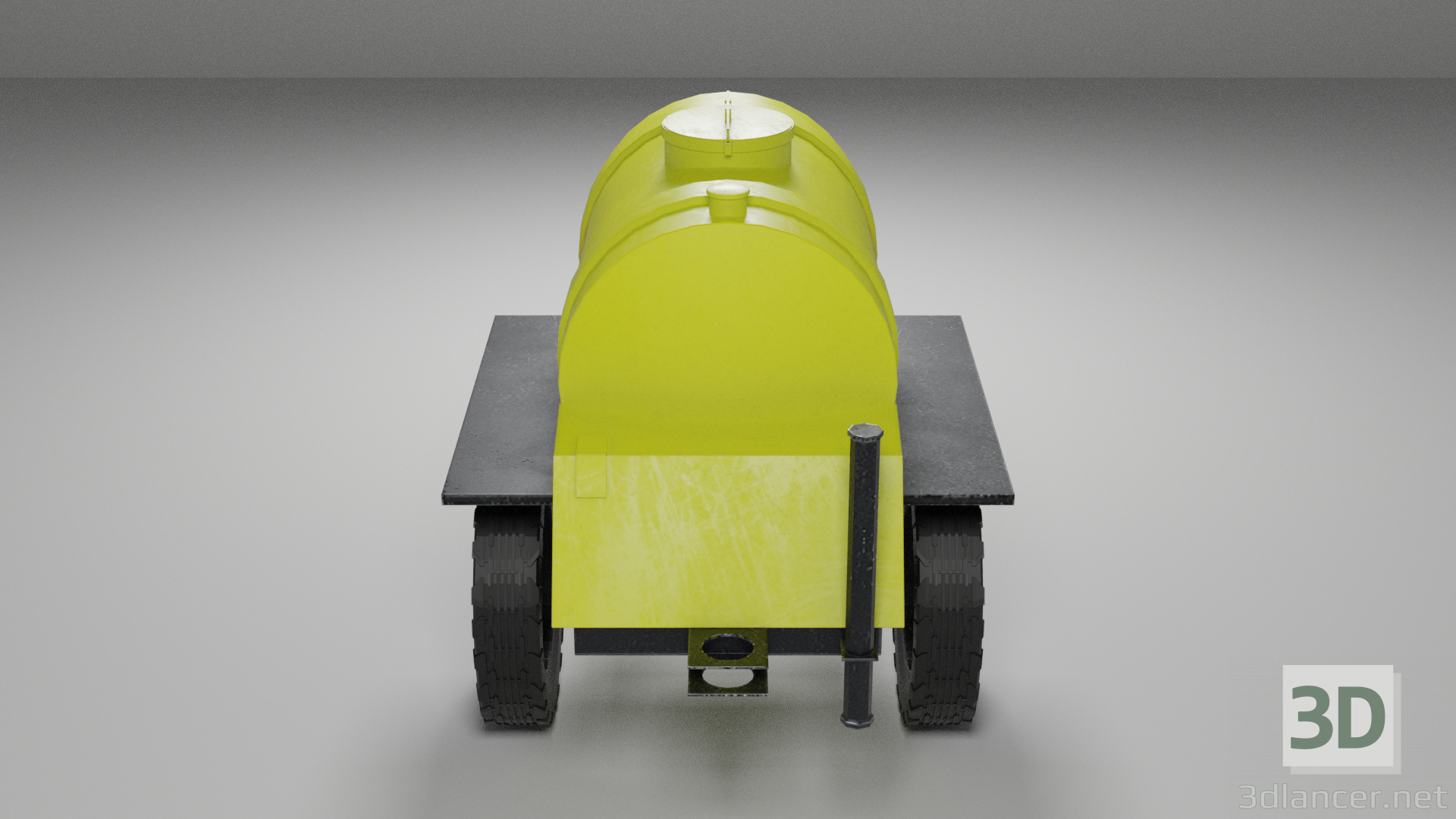 3d Barrel trailer. Kvass model buy - render