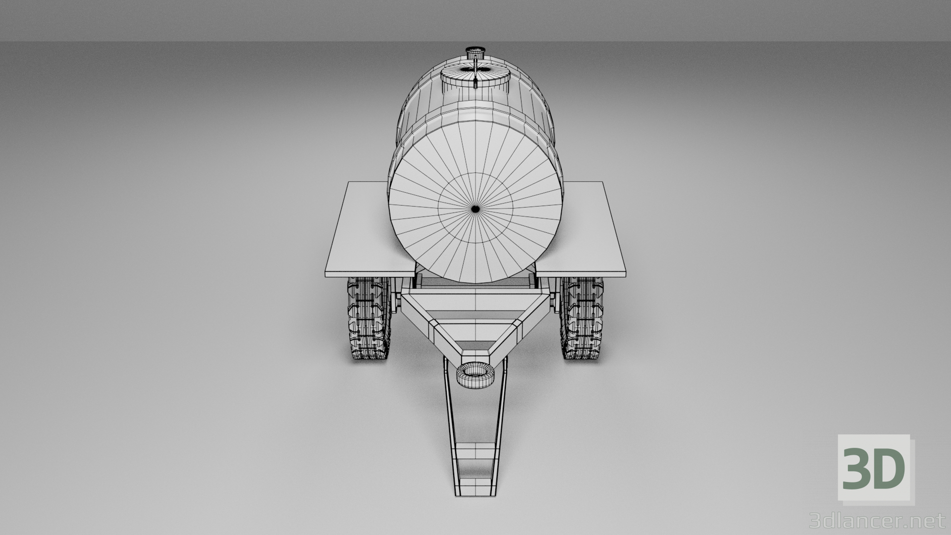 modello 3D di Rimorchio a botte. Kvas comprare - rendering