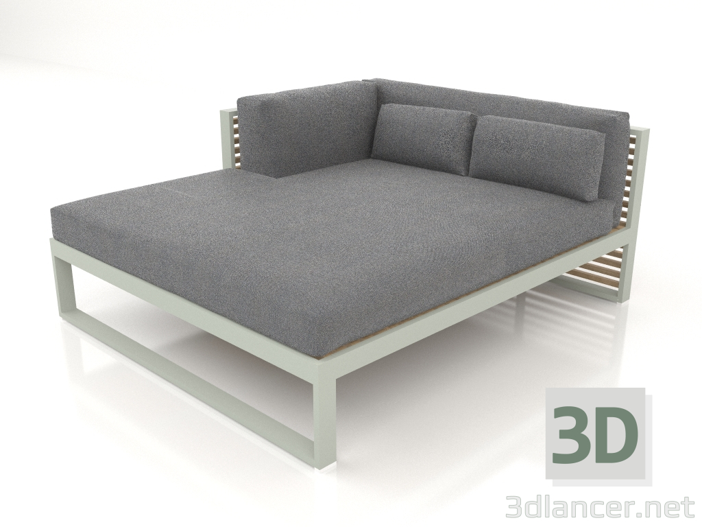 modello 3D Divano componibile XL, sezione 2 sinistra (Grigio cemento) - anteprima