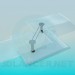 modello 3D Tavolino in vetro in stile high-tech - anteprima
