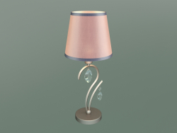 Lámpara de mesa 01059-1 (níquel satinado - Strotskis de cristal transparente)