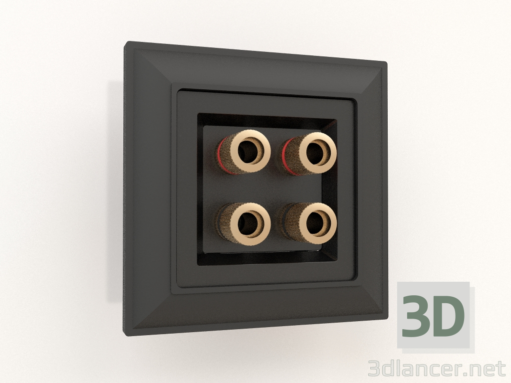 modèle 3D Prise acoustique (noir mat) - preview