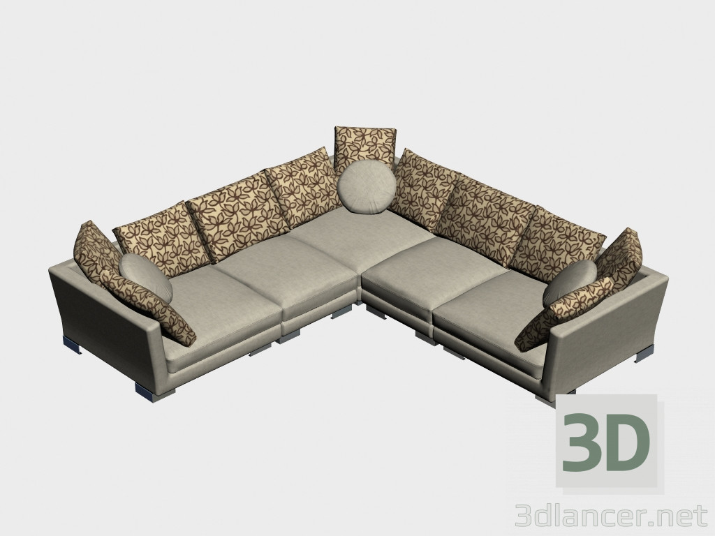 modèle 3D Canapé d'angle TN (II-variante) - preview