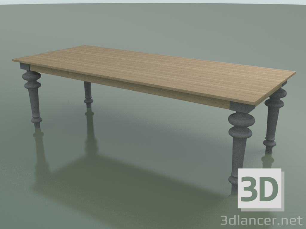 3D modeli Yemek masası (33, Rovere Sbiancato, Piasentina Stone) - önizleme