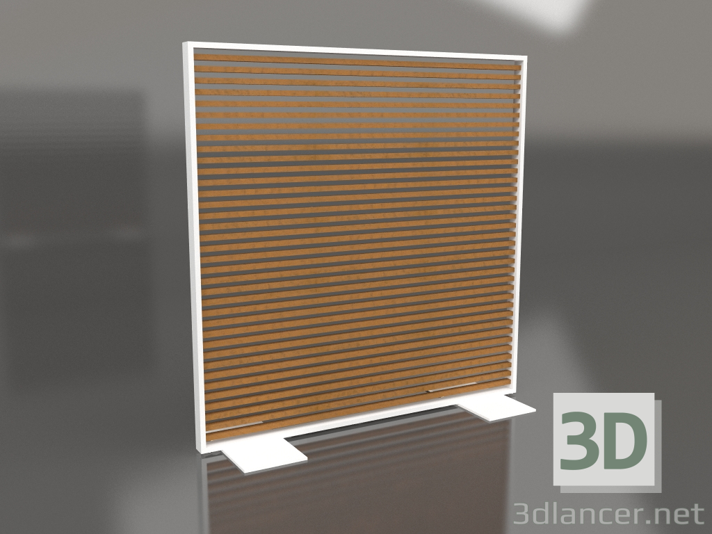 3 डी मॉडल कृत्रिम लकड़ी और एल्यूमीनियम से बना विभाजन 150x150 (रोबल सुनहरा, सफेद) - पूर्वावलोकन