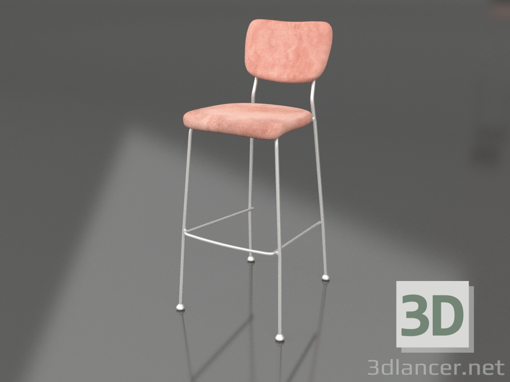 modèle 3D Tabouret de bar Benson 75,5 cm (Rose) - preview