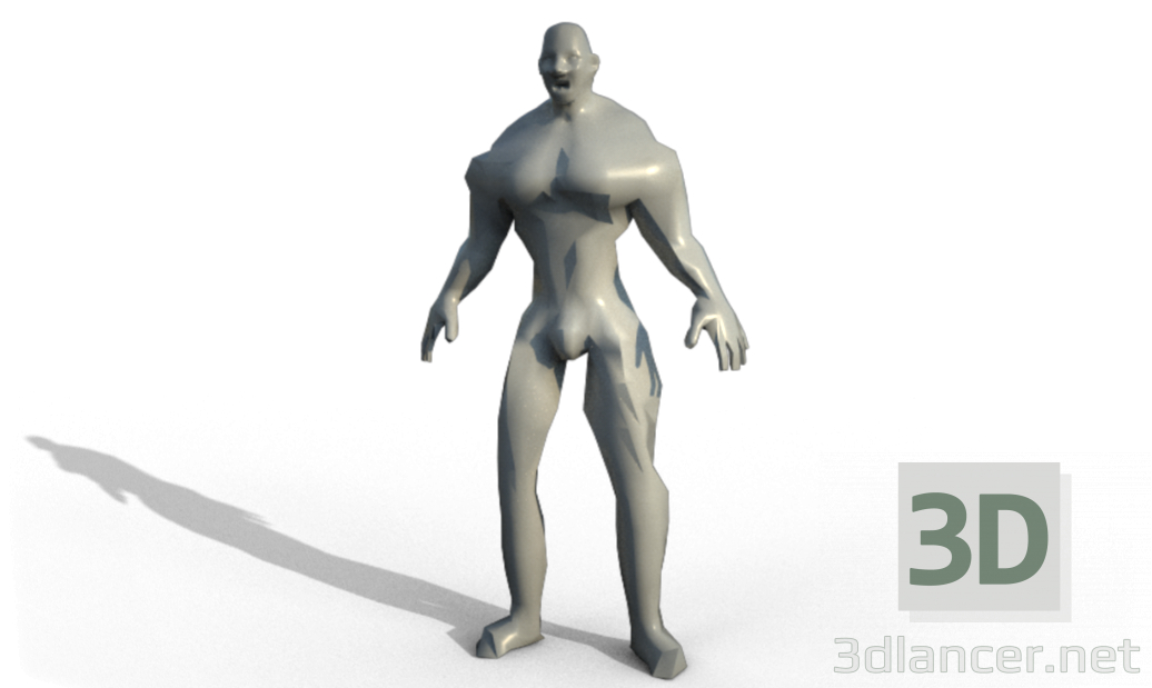 modello 3D body-builder - anteprima