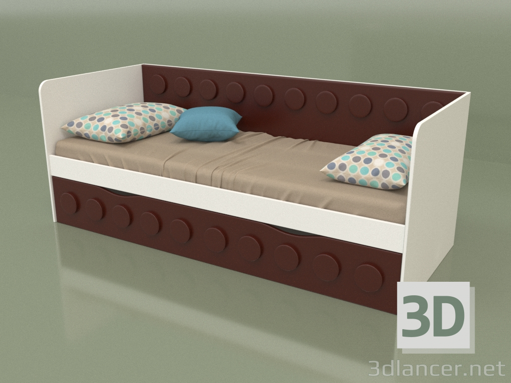 3d модель Диван-кровать подростковый с 1-м ящиком (Arabika) – превью