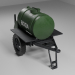 3d Barrel trailer. Water. model buy - render