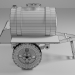 3d Barrel trailer. Water. model buy - render