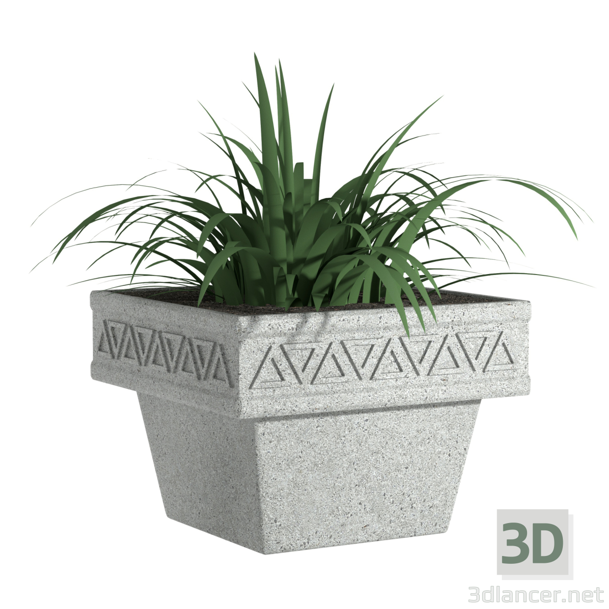 Maceta tetraédrica 3D modelo Compro - render