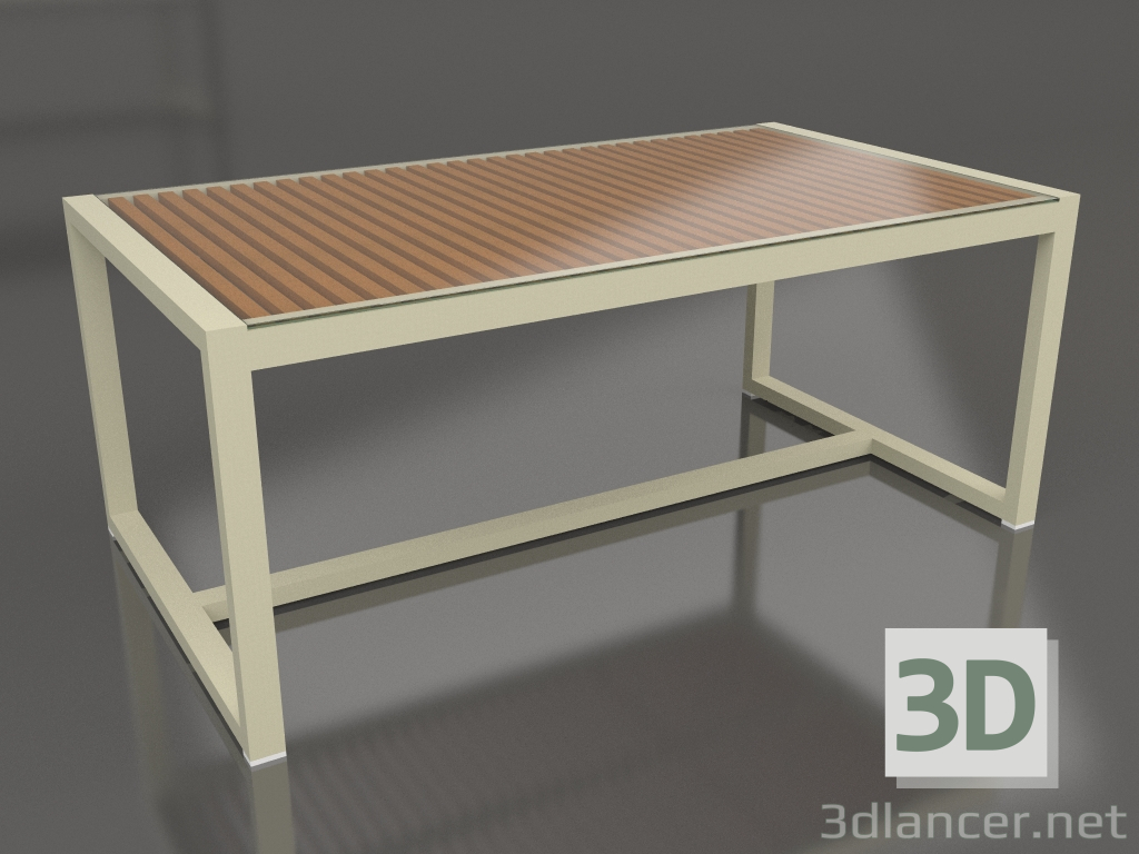 3D modeli Cam tablalı yemek masası 179 (Altın) - önizleme