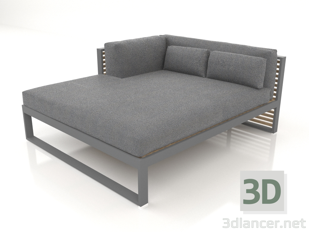 3D modeli XL modüler kanepe, sol bölüm 2 (Antrasit) - önizleme