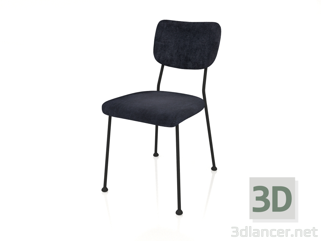 modello 3D Sedia Benson (blu scuro) - anteprima