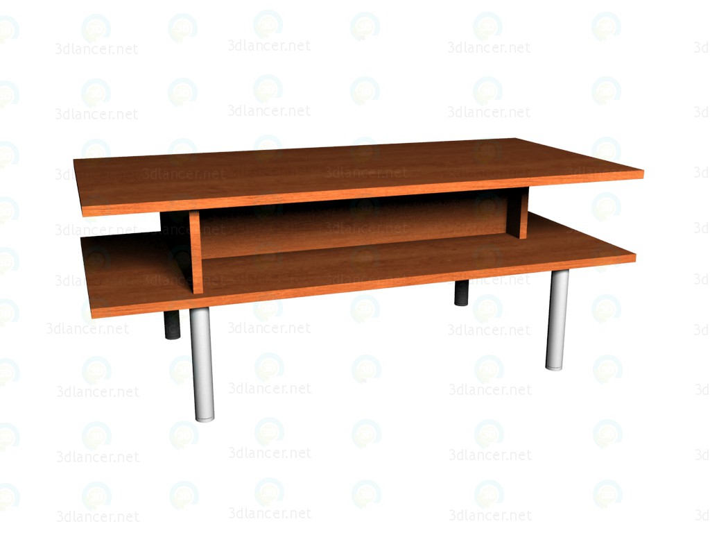 3 डी मॉडल कॉफी टेबल (क्रोम) - पूर्वावलोकन