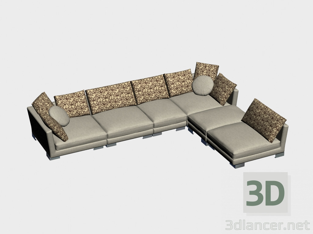 modèle 3D Canapé d'angle TN (III-variante) - preview