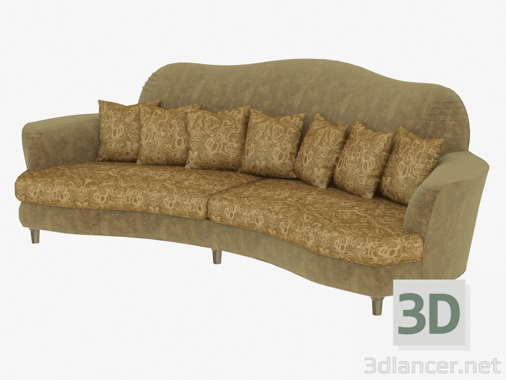 3D Modell Sofa gekrümmte Ginevra - Vorschau