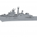 3d Warship model buy - render