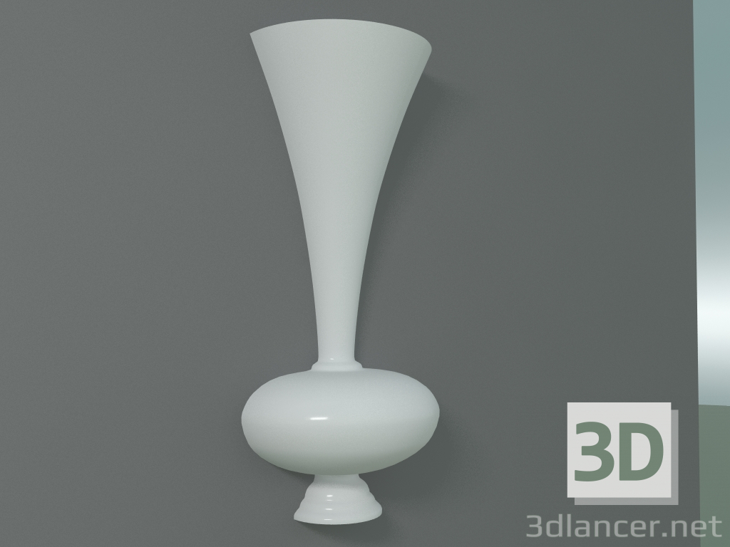 modello 3D Vaso Tromba Fifty (Bianco) - anteprima