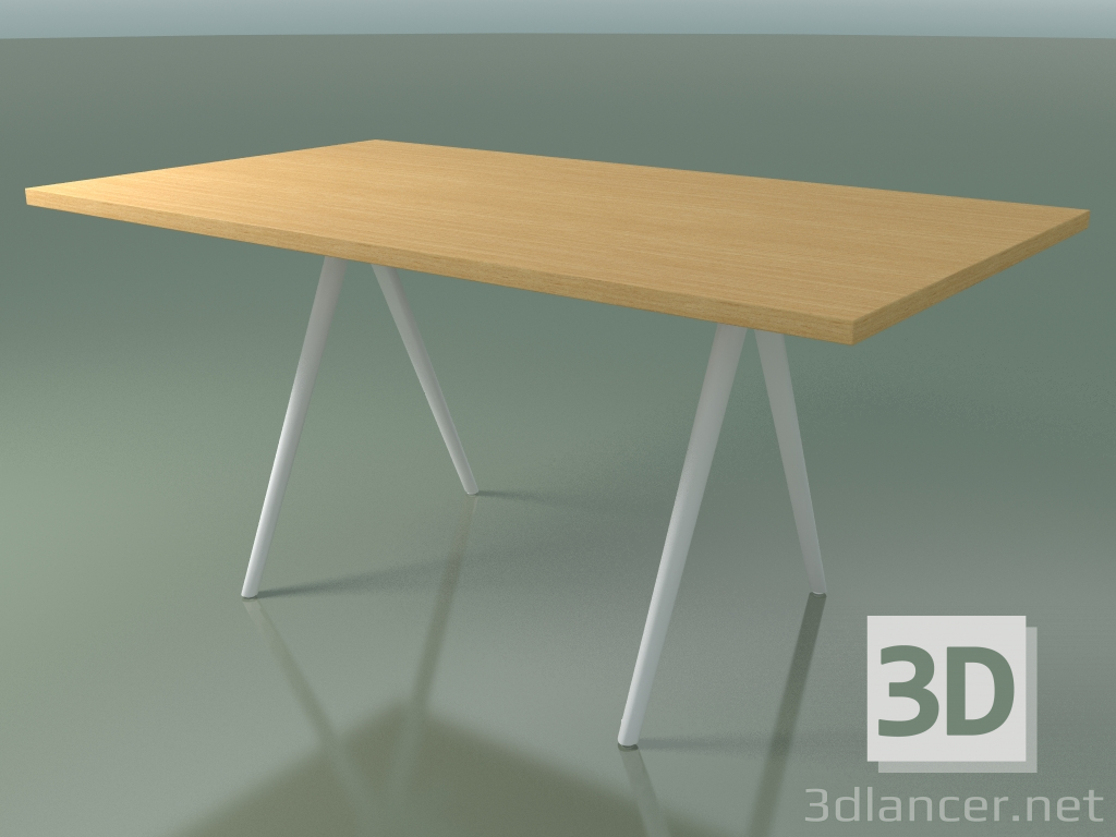 3D Modell Rechteckiger Tisch 5431 (H 74 - 90x160 cm, Beine 180 °, furnierte L22 natürliche Eiche, V12) - Vorschau