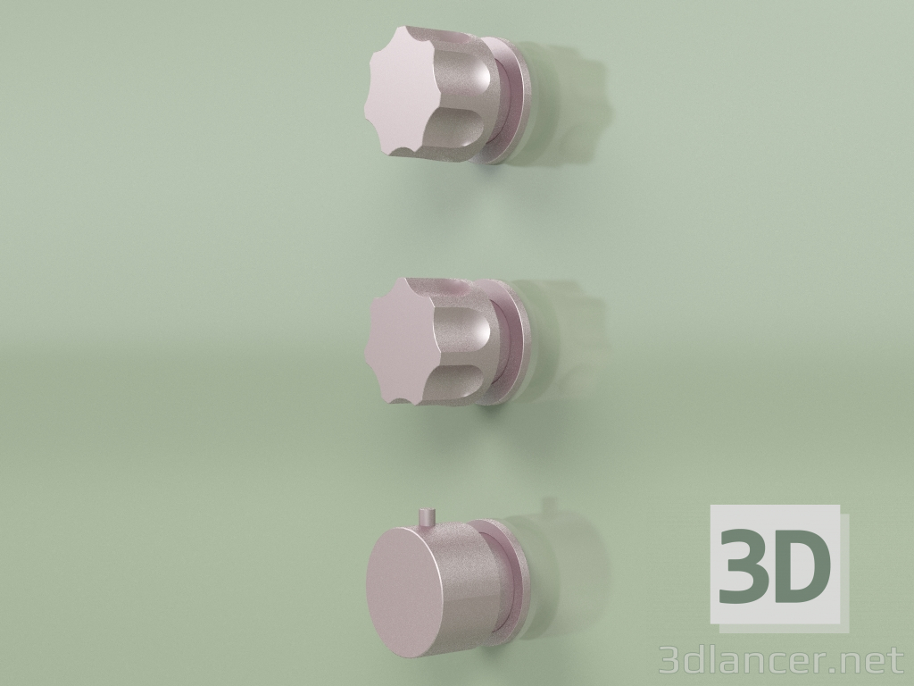 modèle 3D Set mitigeur thermostatique avec 2 vannes d'arrêt (17 49 0, OR) - preview