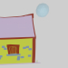 modello 3D di Combinazione Casa Lua e Posta Medievale comprare - rendering