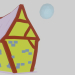 modello 3D di Combinazione Casa Lua e Posta Medievale comprare - rendering