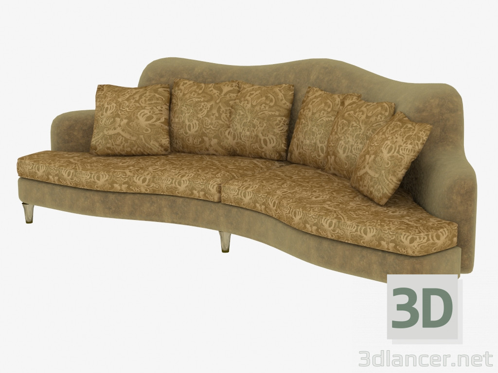 3D Modell Sofa im Stil der Art Deco Ginevra - Vorschau