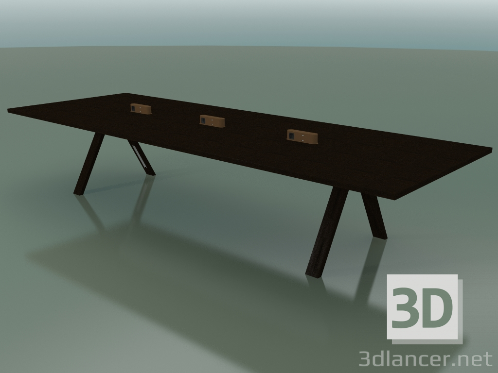 modèle 3D Table avec plan de travail 5007 (H 74-390 x 135 cm, wengé, composition 1) - preview