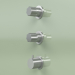 3d model Thermostatic mixer set with 2 shut-off valves (17 49, AS) - preview