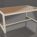 modello 3D Tavolo da pranzo con piano in vetro 179 (Sabbia) - anteprima
