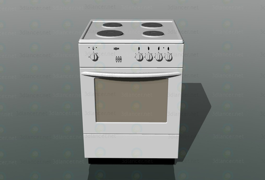 modèle 3D cuisinière électrique ZVI-429 - preview